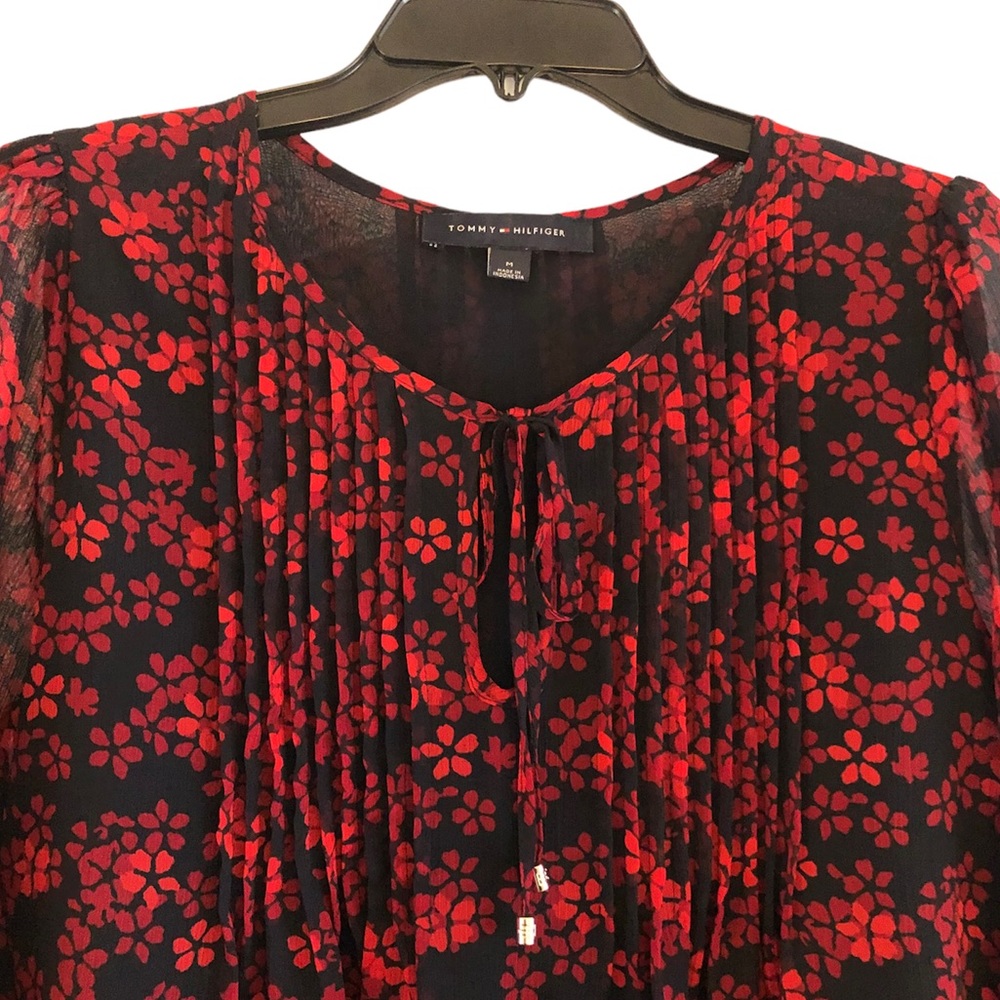 Tommy Hilfiger Floral Blouse Sz M - Picture 2 of 6